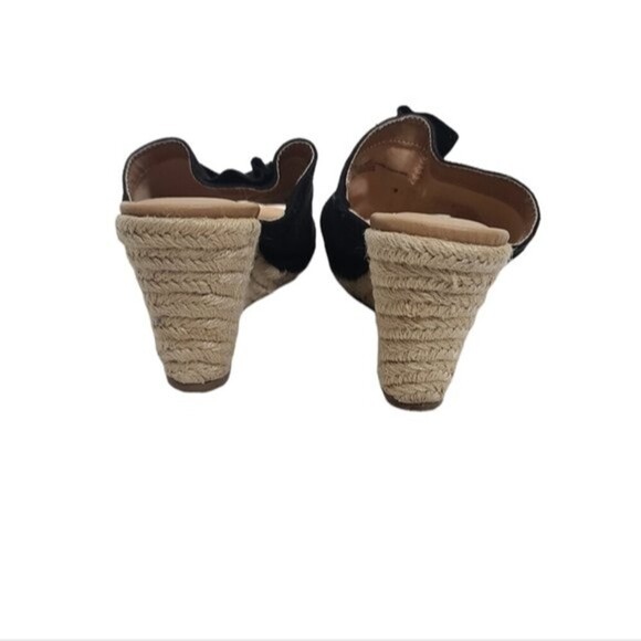 Lane Bryant Black Fabric Espadrilles Wedges 10 - Picture 4 of 12